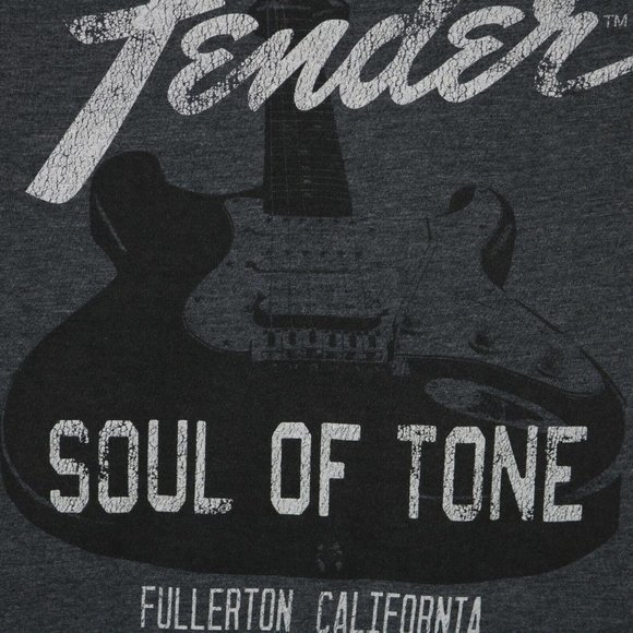 Fender Guitars Soul of Tone T-Shirt Shirt Gray‎ California S Small - Picture 6 of 10